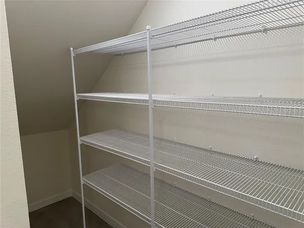 a close view of closet