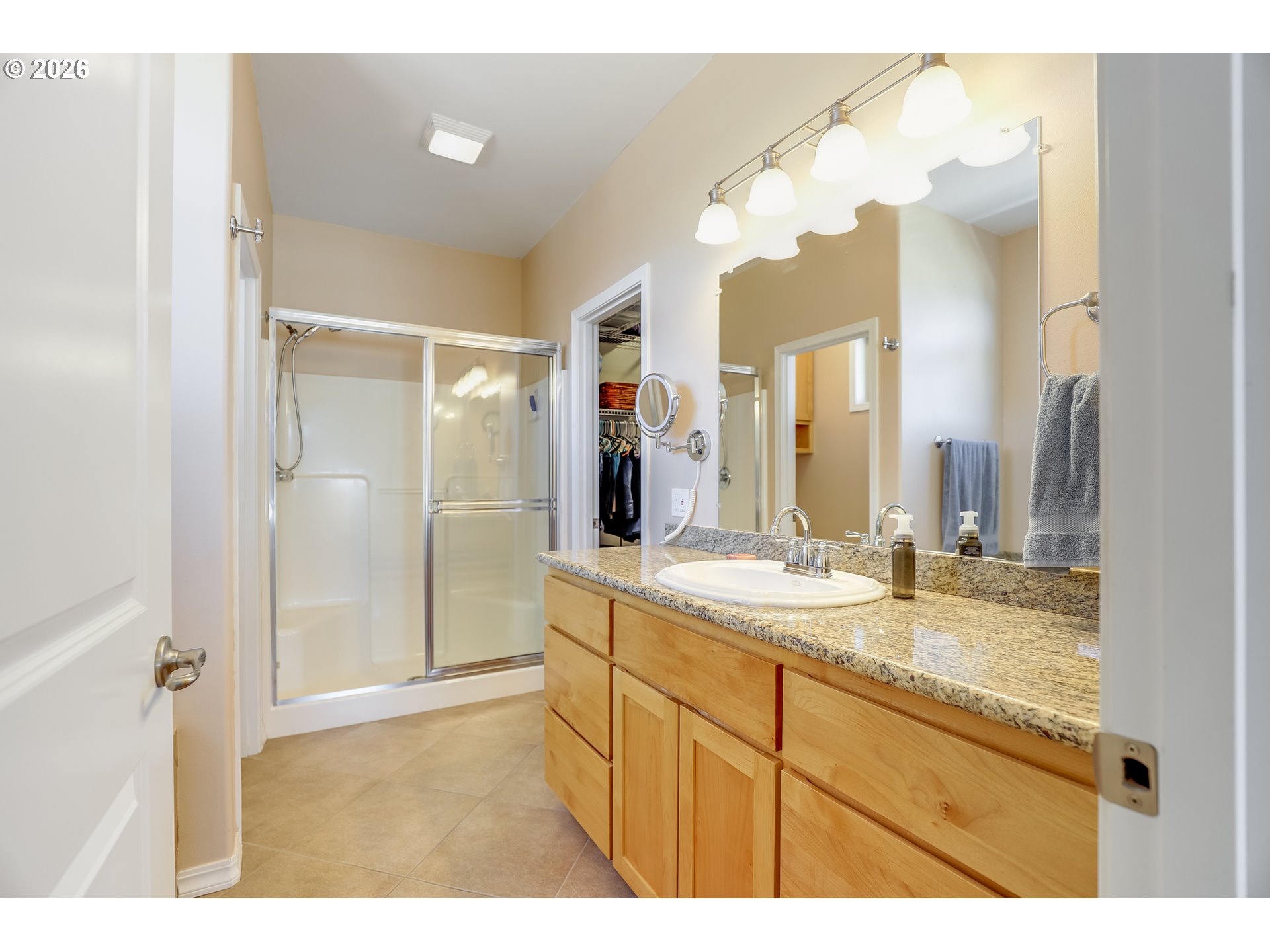1901 Golden Way The Dalles, OR 97058 - Photo 35 of 48 a bathroom with a granite countertop sink mirror and a