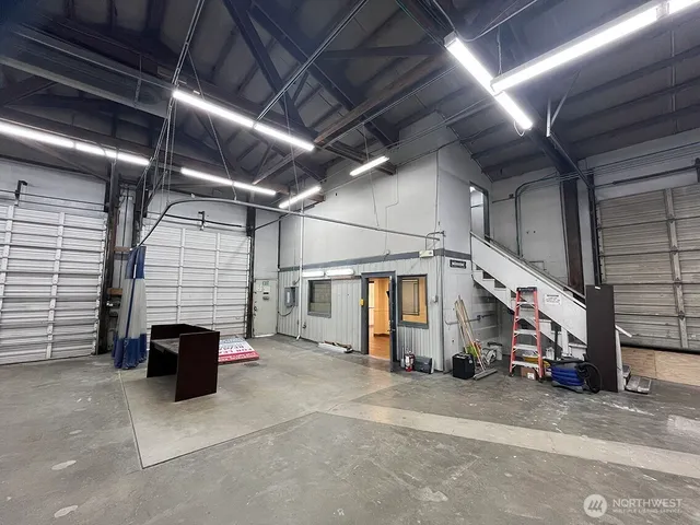 a view of a car garage