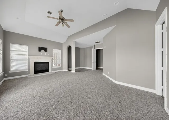 an empty room with a window