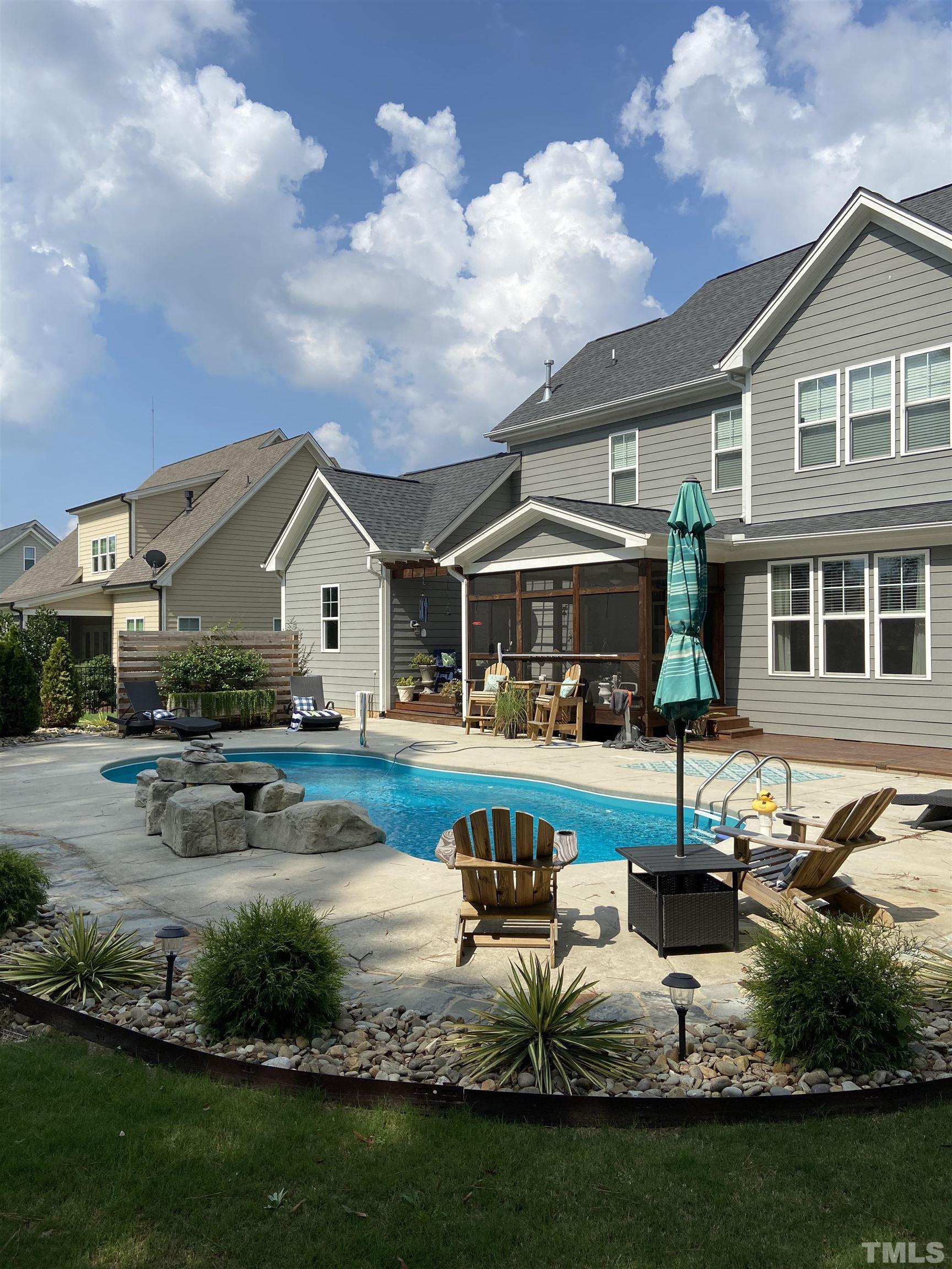 948 Flash Drive Rolesville, NC 27571 - Photo 10 of 30 a view of house with swimming pool and outdoor seating