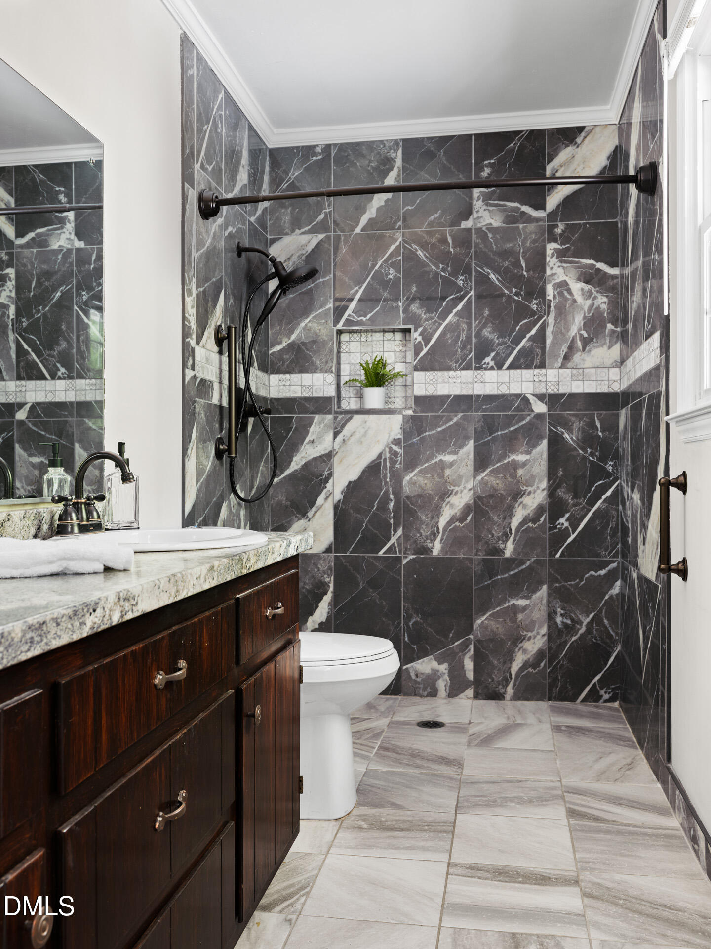 1322 Palmers Grove Church Road Hillsborough, NC 27278 - Photo 22 of 36 a bathroom with a granite countertop sink toilet and shower