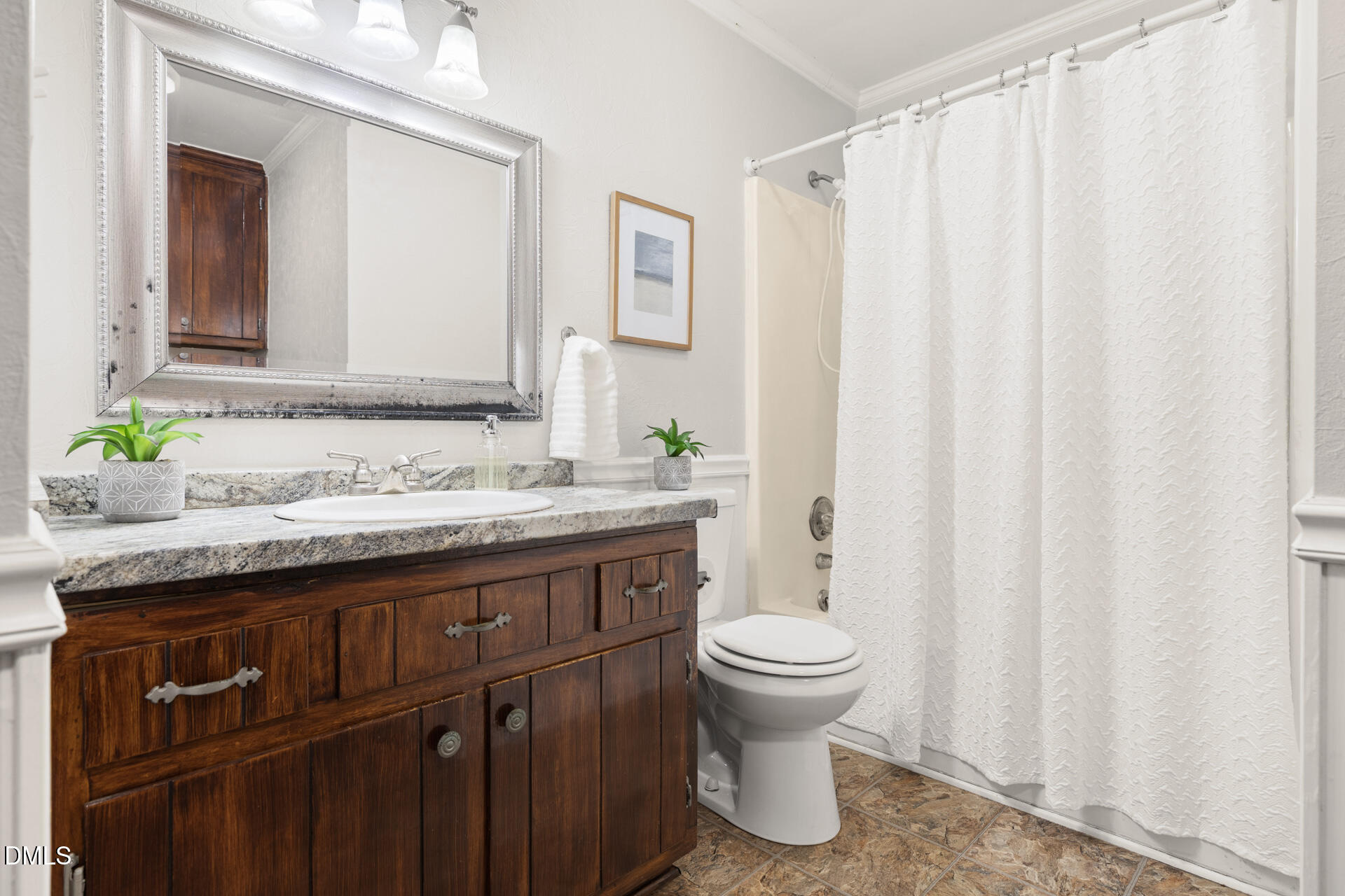 1322 Palmers Grove Church Road Hillsborough, NC 27278 - Photo 24 of 36 a bathroom with a granite countertop sink and a mirror