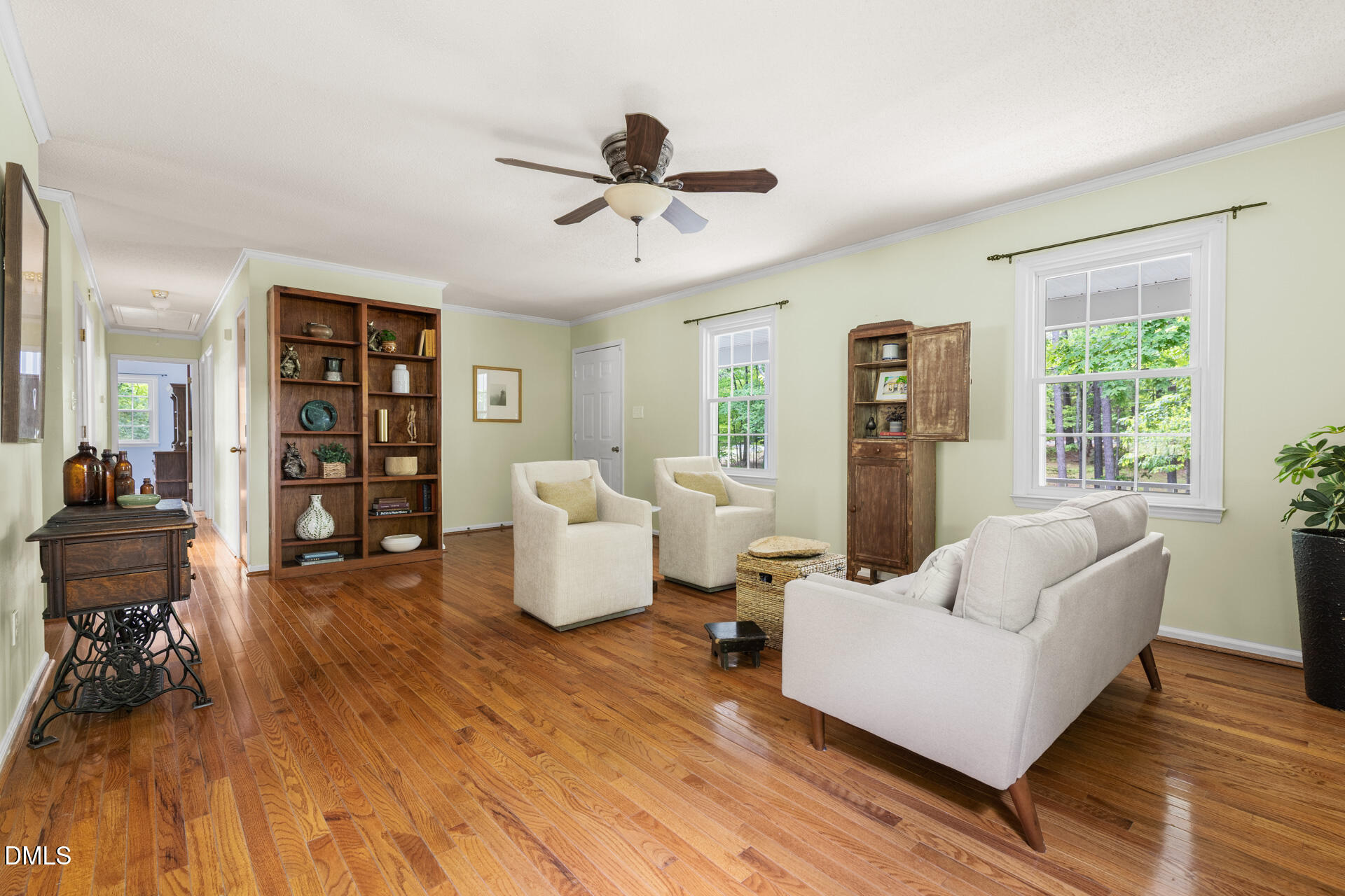 1322 Palmers Grove Church Road Hillsborough, NC 27278 - Photo 6 of 36 a living room with fireplace furniture and a wooden floor