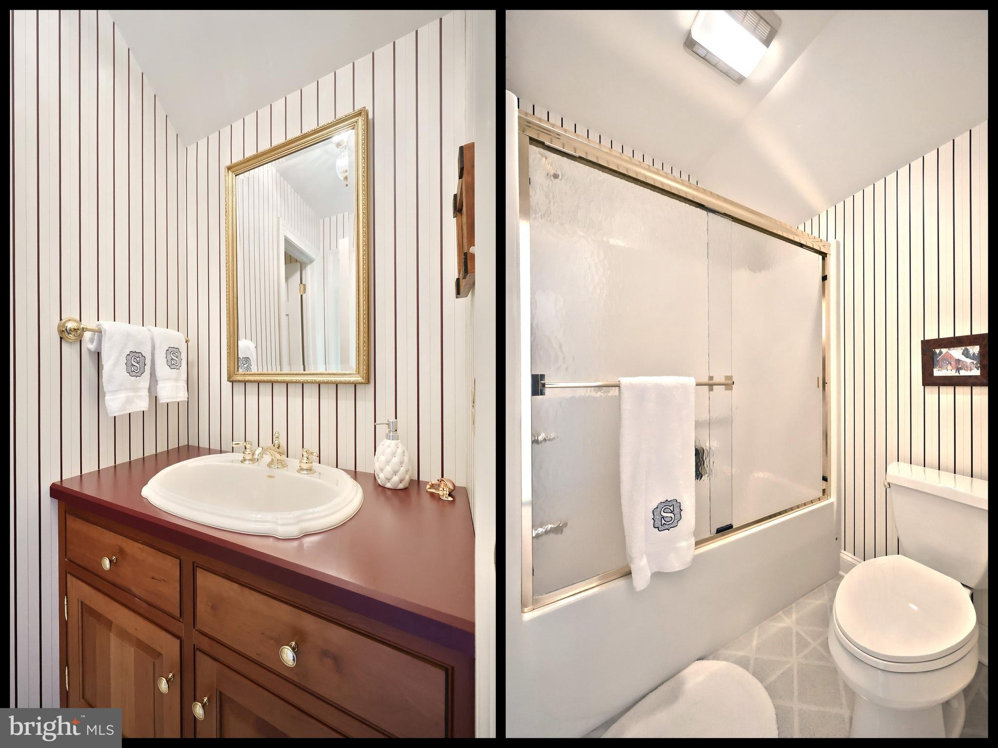 245 Orchard Drive Hanover, PA 17331 - Photo 42 of 78 a bathroom with a granite countertop sink toilet and shower