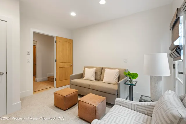 a living room with furniture and a couch