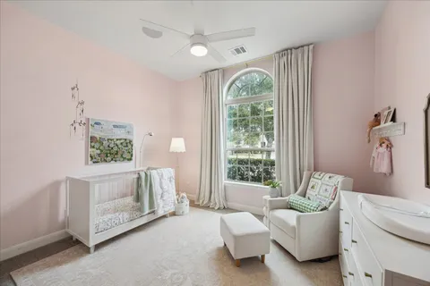 a view of a room with baby toys