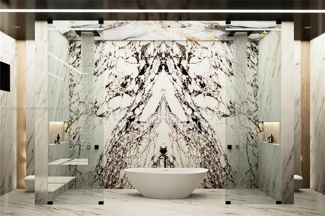 a view of a balcony with a couple of white walls