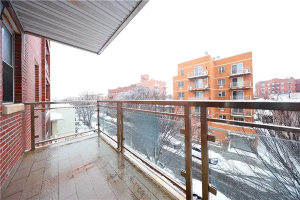 a view of city from a balcony