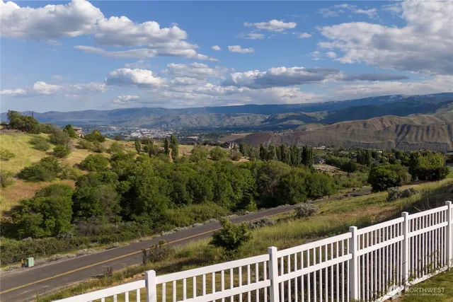 a view of a green field with sky view