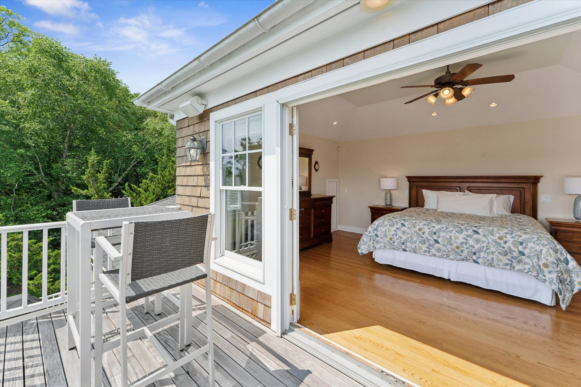 40 Overlook Drive Aquebogue, NY 11901 - Photo 11 of 32 a bedroom with a bed and a view of balcony