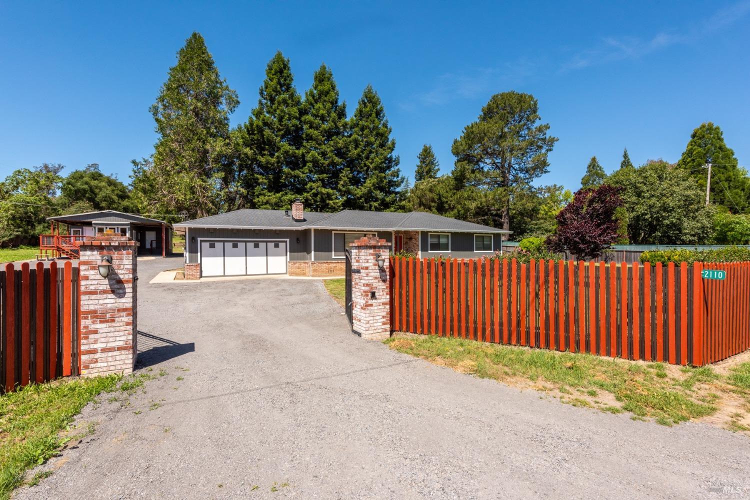 2110 Schaeffer Road Sebastopol, CA 95472 - Photo 1 of 1 a view of house with outdoor space and entertaining space
