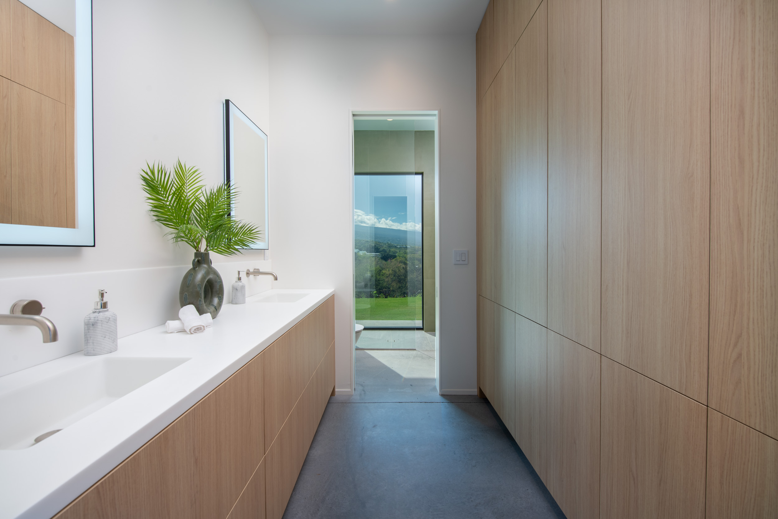 82-5879 Government Main Road Captain Cook, HI 96704 - Photo 14 of 30 a bathroom with a sink a vanity and a potted plant