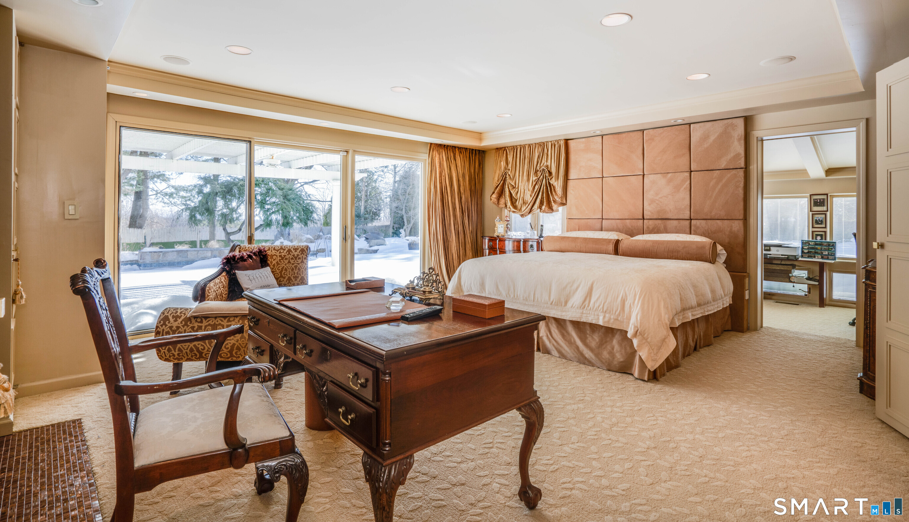 33 Mountain Farms Road West Hartford, CT 06117 - Photo 12 of 38 a bedroom with a bed a large window and table