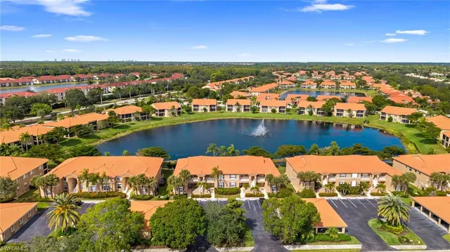 a view of a lake with houses