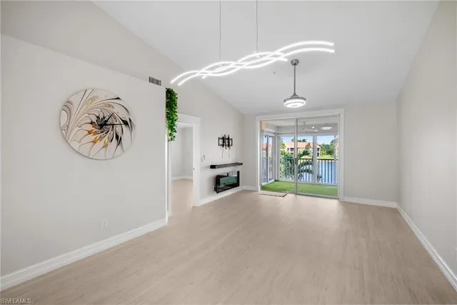 a view of a porch with a back yard