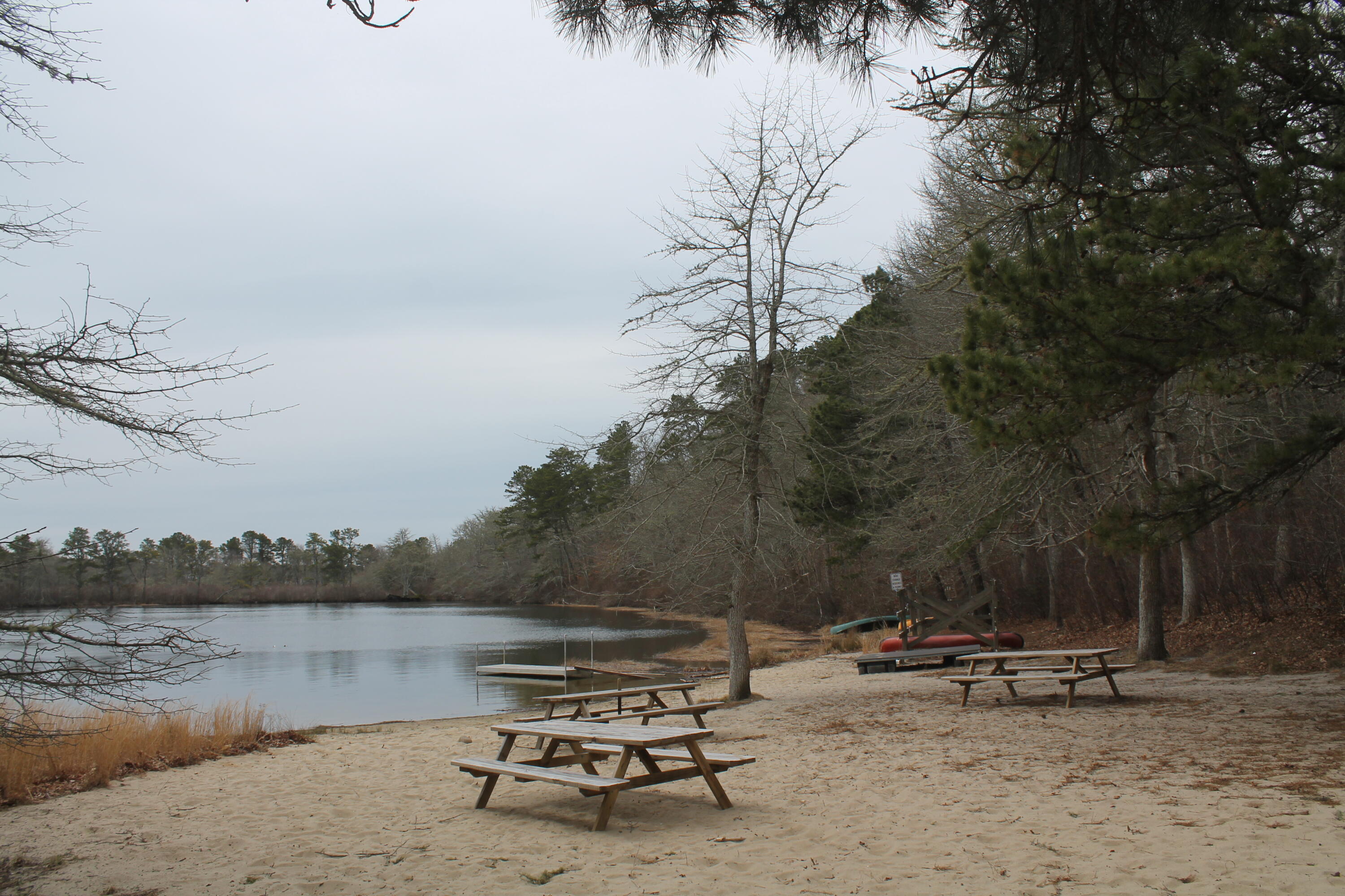 154 Beechtree Drive Brewster, MA 02631 - Photo 74 of 76 a view of a lake in a backyard of a house with a lake view