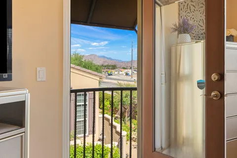 a view of a balcony