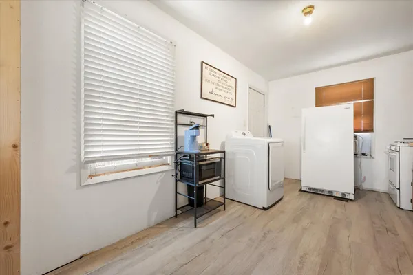 a view of a room with storage and utility