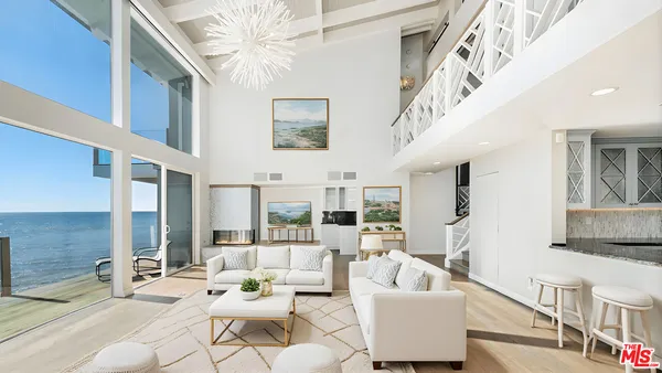 a living room with furniture and a couch