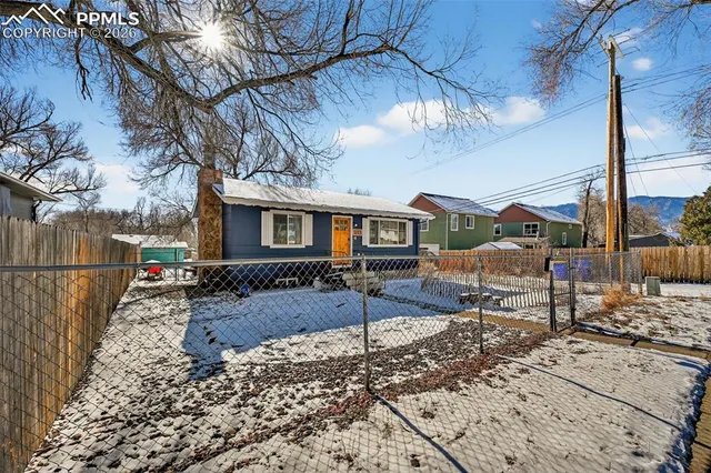 a view of a house with a patio