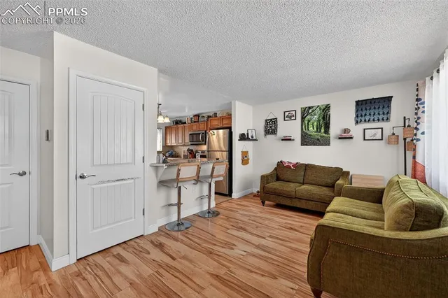 a bedroom with furniture and a bed