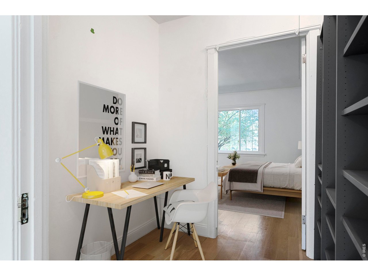 1416 North Downing Street, Unit 2 Denver, CO 80218 - Photo 8 of 12 a living room with furniture and a wooden floor