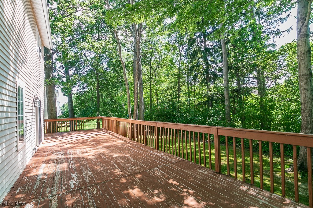 9828 Johnnycake Ridge Road Mentor, OH 44060 - Photo 9 of 16 The private wood deck that runs the full length of the home. . .and, it's all private.
