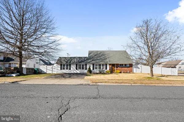 a view of big yard with large trees