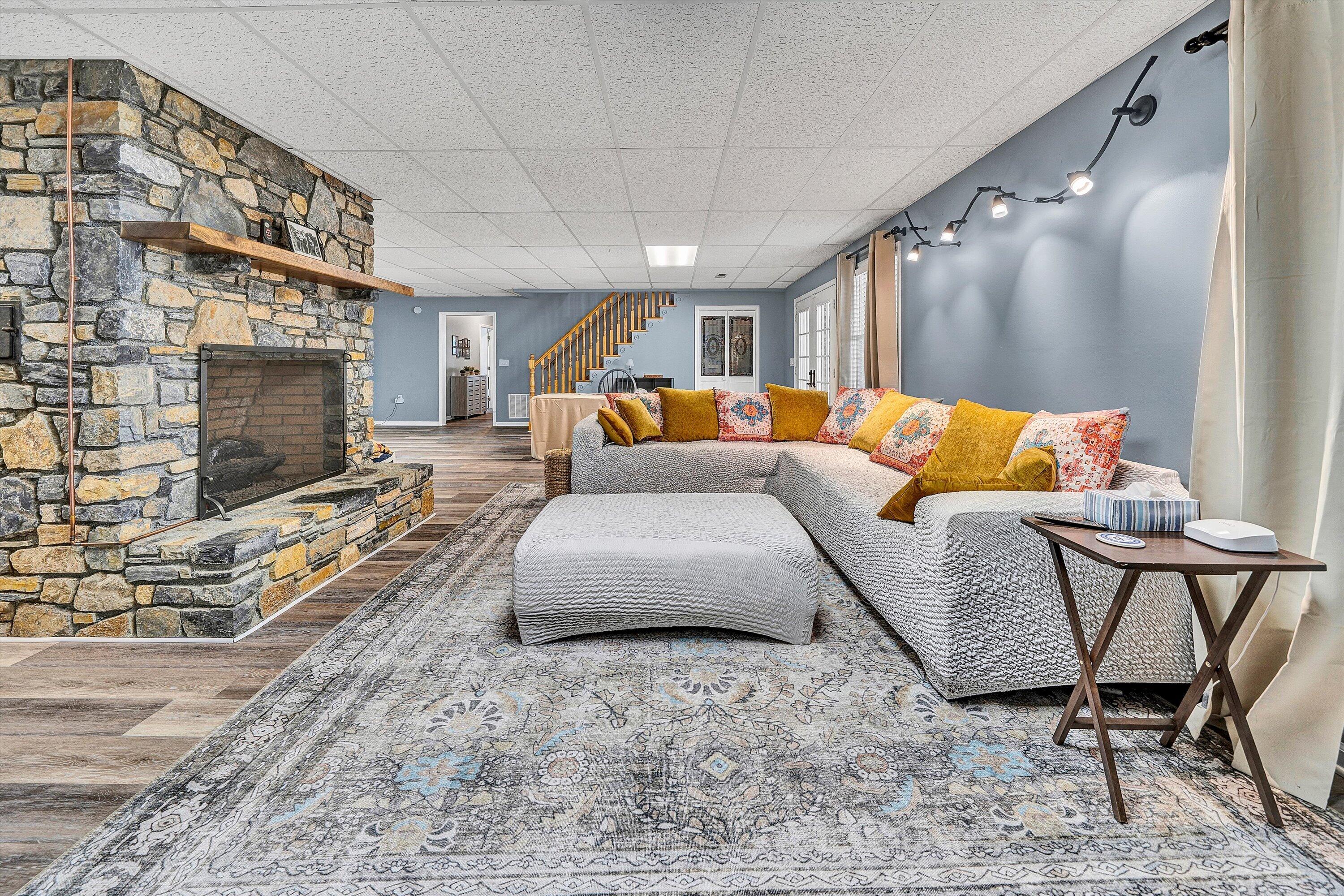 1488 Henry Road Ferrum, VA 24088 - Photo 35 of 55 Large Den: Lower Level