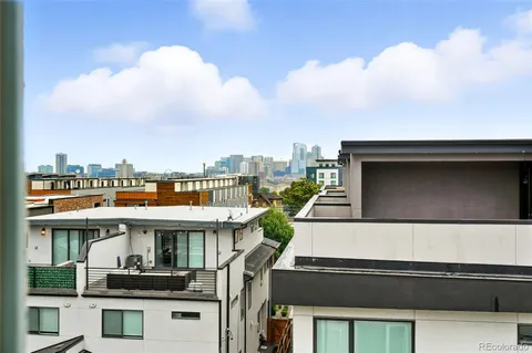 a view of a city from a balcony