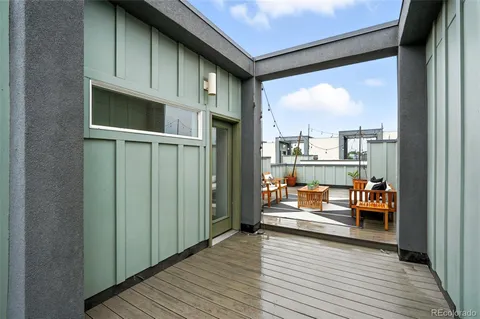 a outdoor living space with furniture