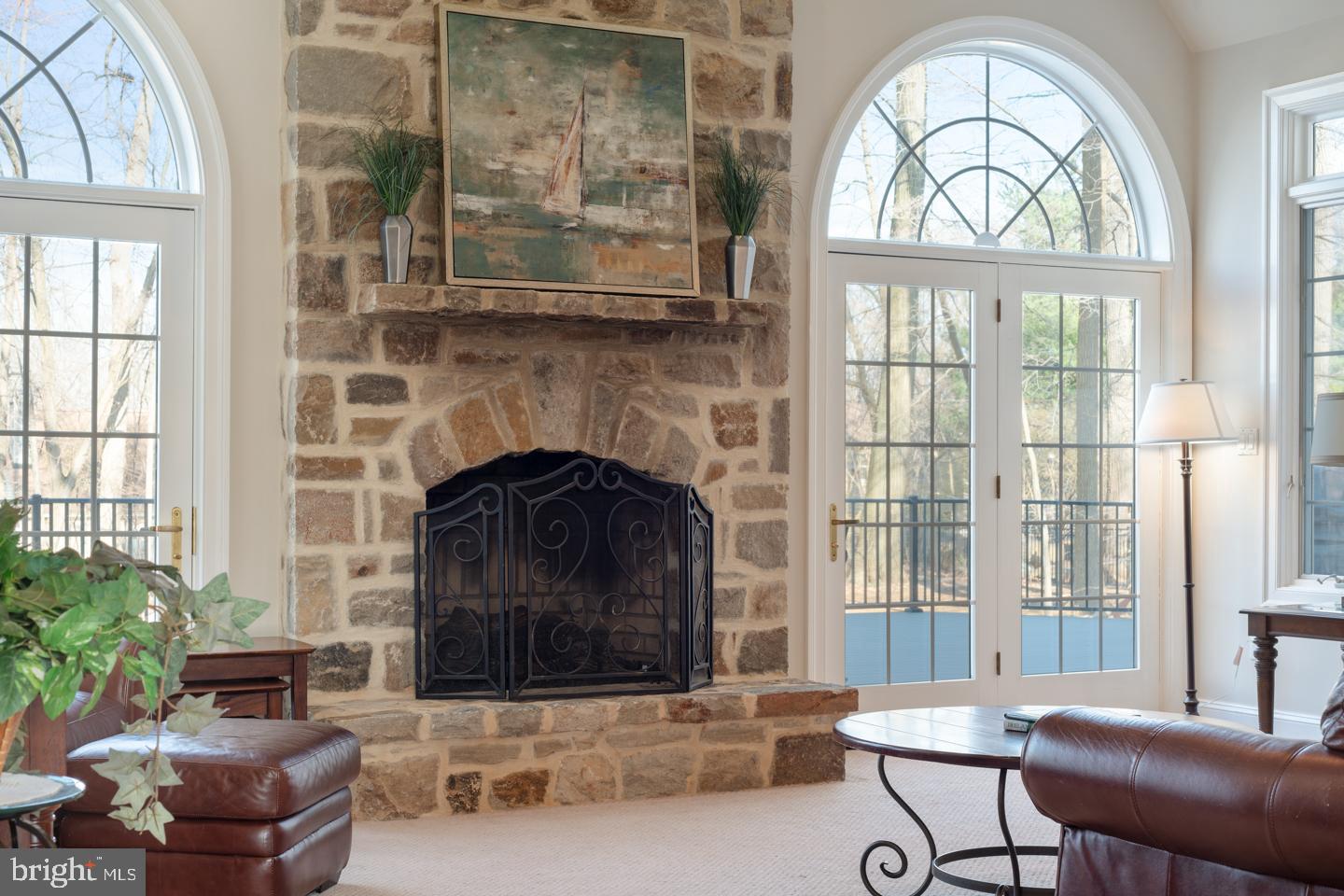 603 Longchamps Drive Devon, PA 19333 - Photo 12 of 43 Family Room Gas Stone Fireplace