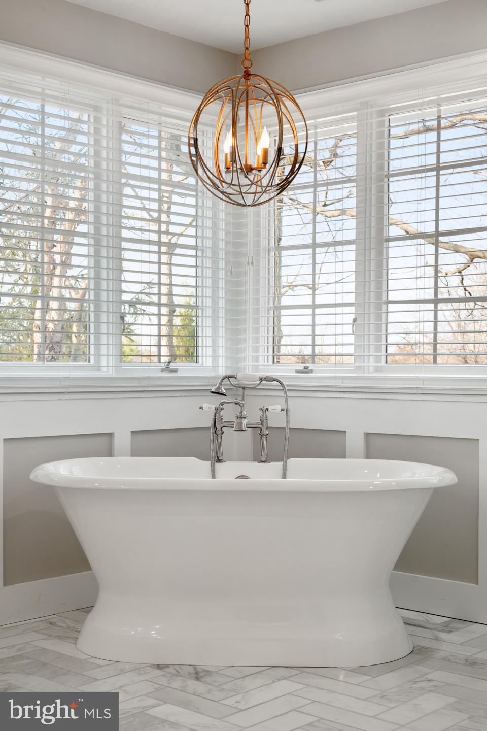 603 Longchamps Drive Devon, PA 19333 - Photo 22 of 43 Free Standing Tub and Chandelier