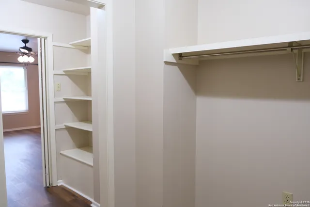 a close view of closet