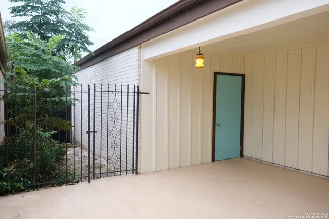 a view of a room with rack on the wall
