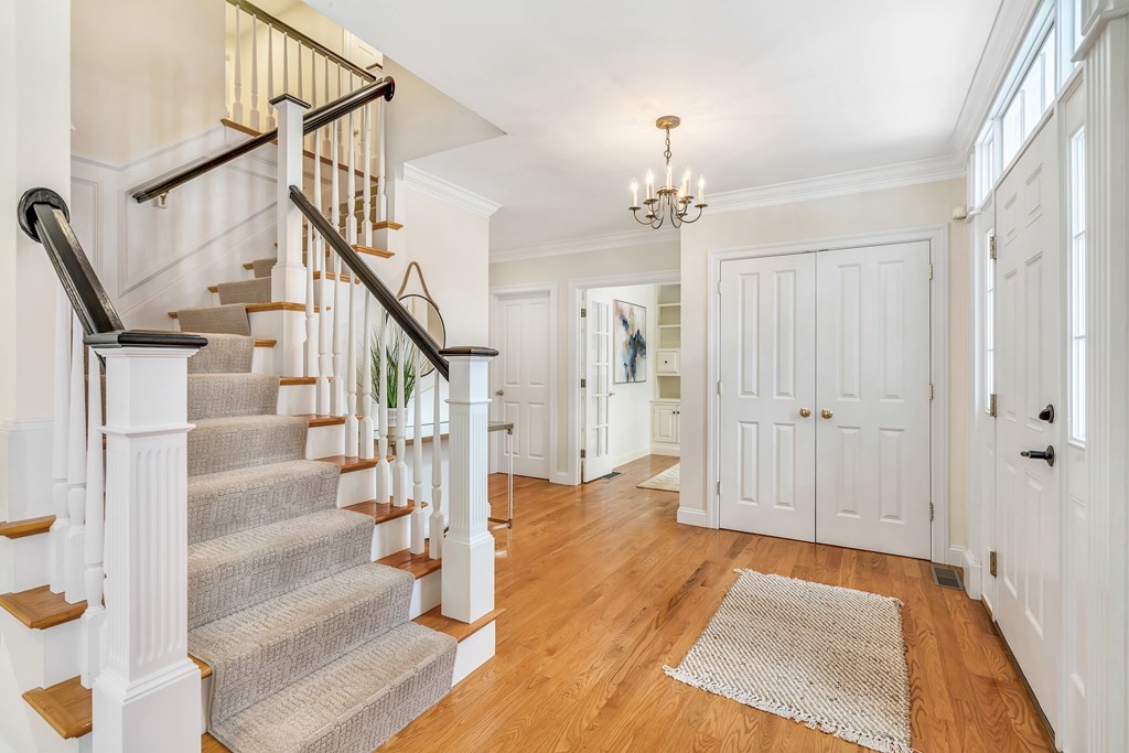 96 Pilgrim Road Concord, MA 01742 - Photo 2 of 24 a view of entryway with wooden floor and stair