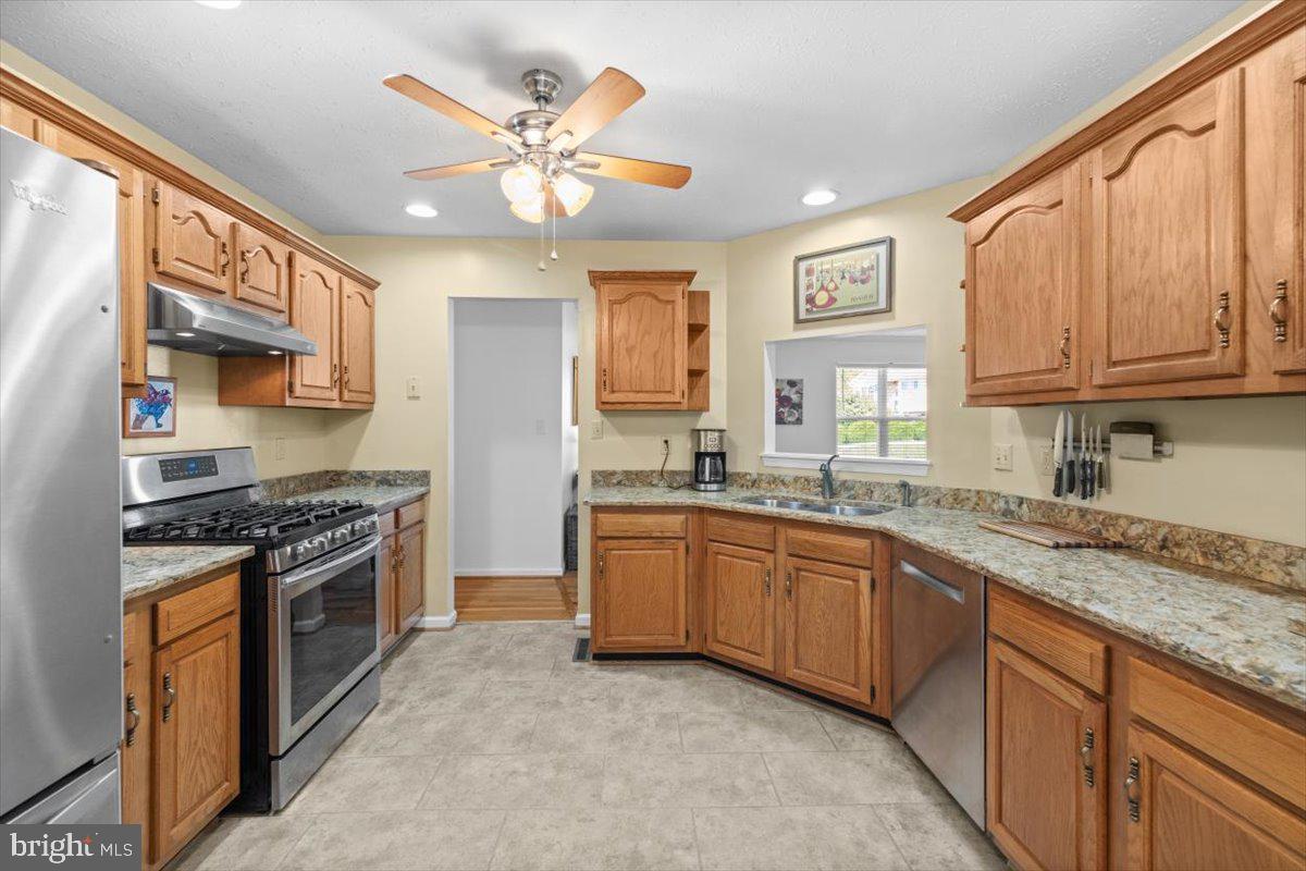 116 Ware Place Winchester, VA 22602 - Photo 7 of 28 a kitchen with stainless steel appliances granite countertop a stove and a sink