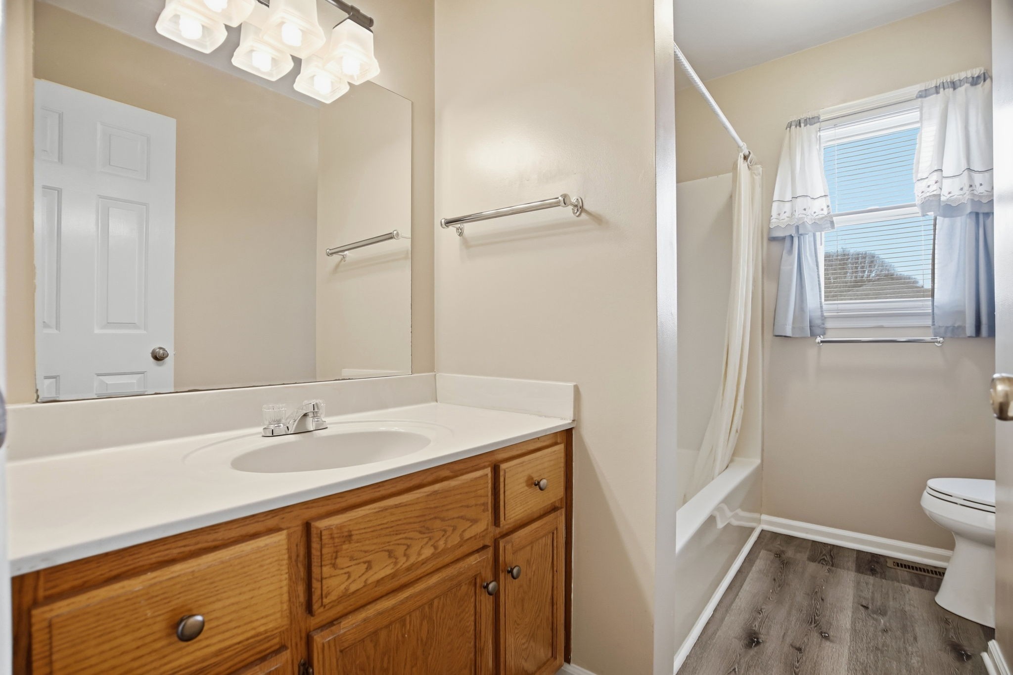 4971 Hyde Road Springfield, TN 37172 - Photo 21 of 45 a bathroom with a sink a mirror and a toilet