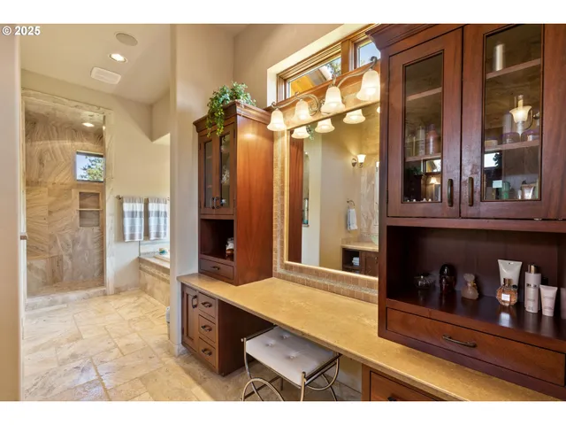 a bathroom with a bathtub and a sink