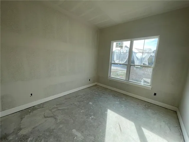 an empty room with a window