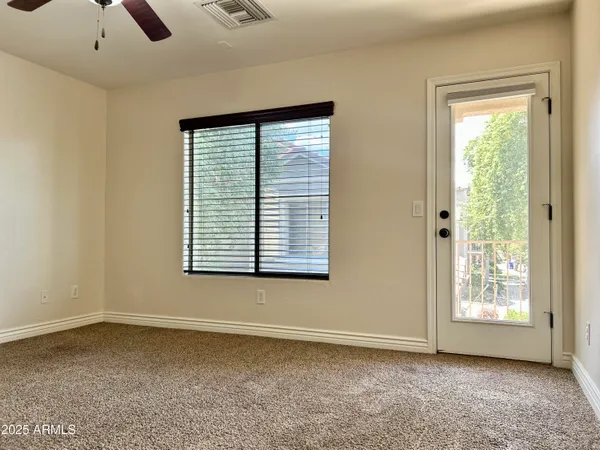 an empty room with a window