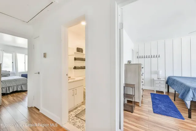 a view of a balcony with an outdoor space