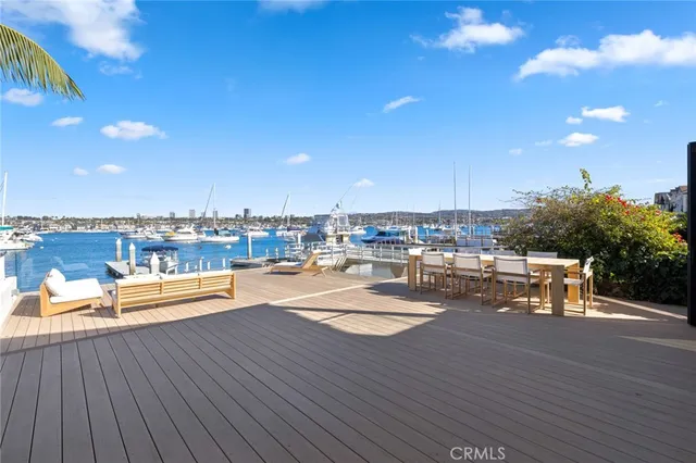a view of a terrace with seating area