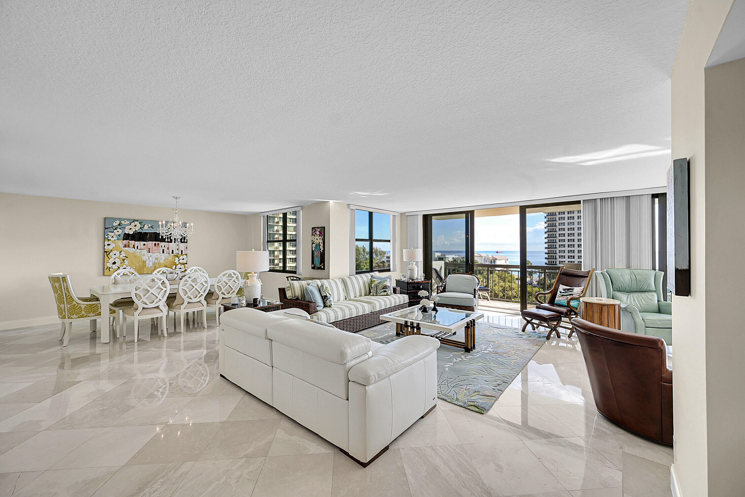 2003 North Ocean Boulevard, Unit 802 Boca Raton, FL 33431 - Photo 8 of 30 Designer Marble Throughout