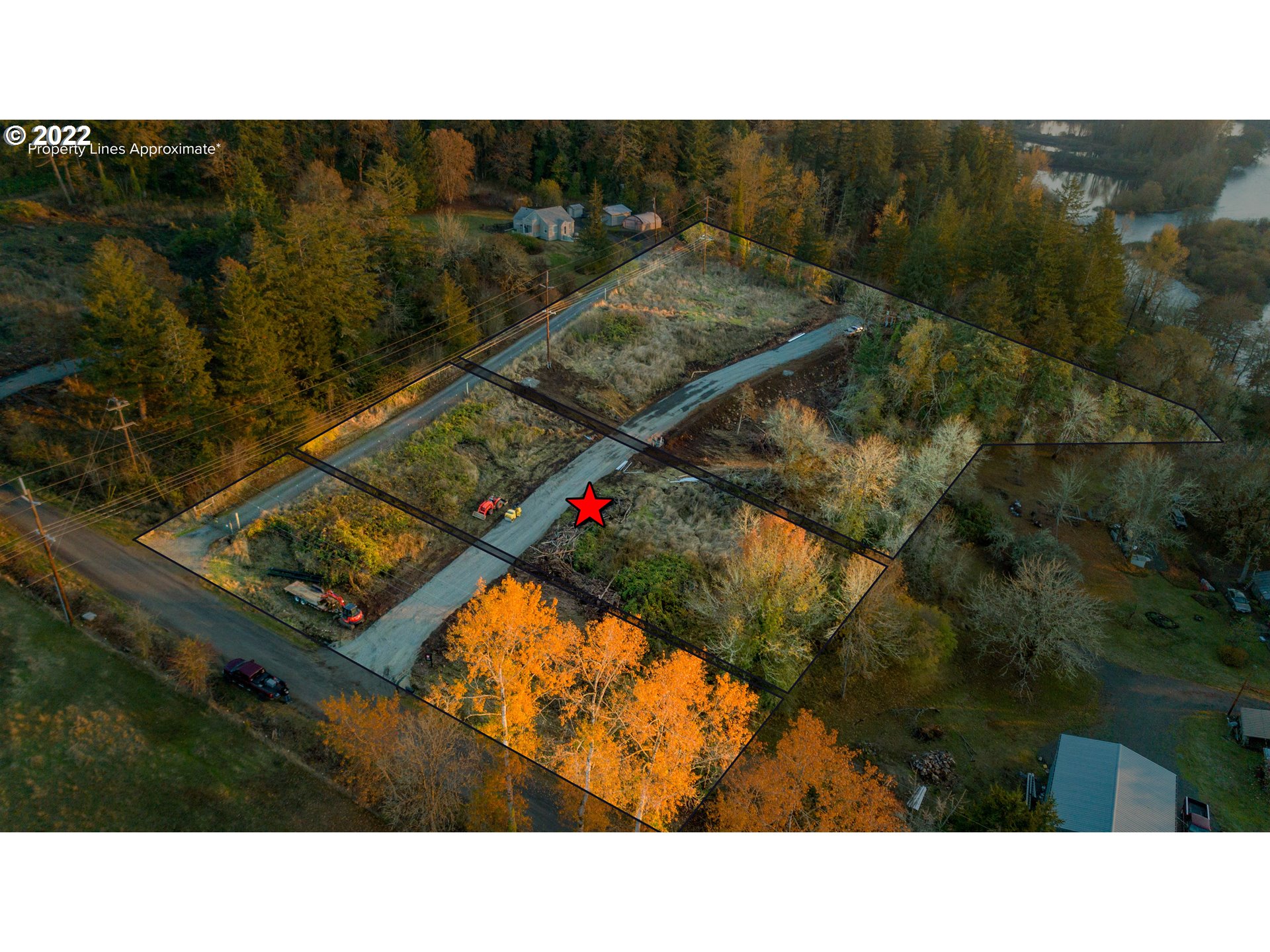 a open area with a yard