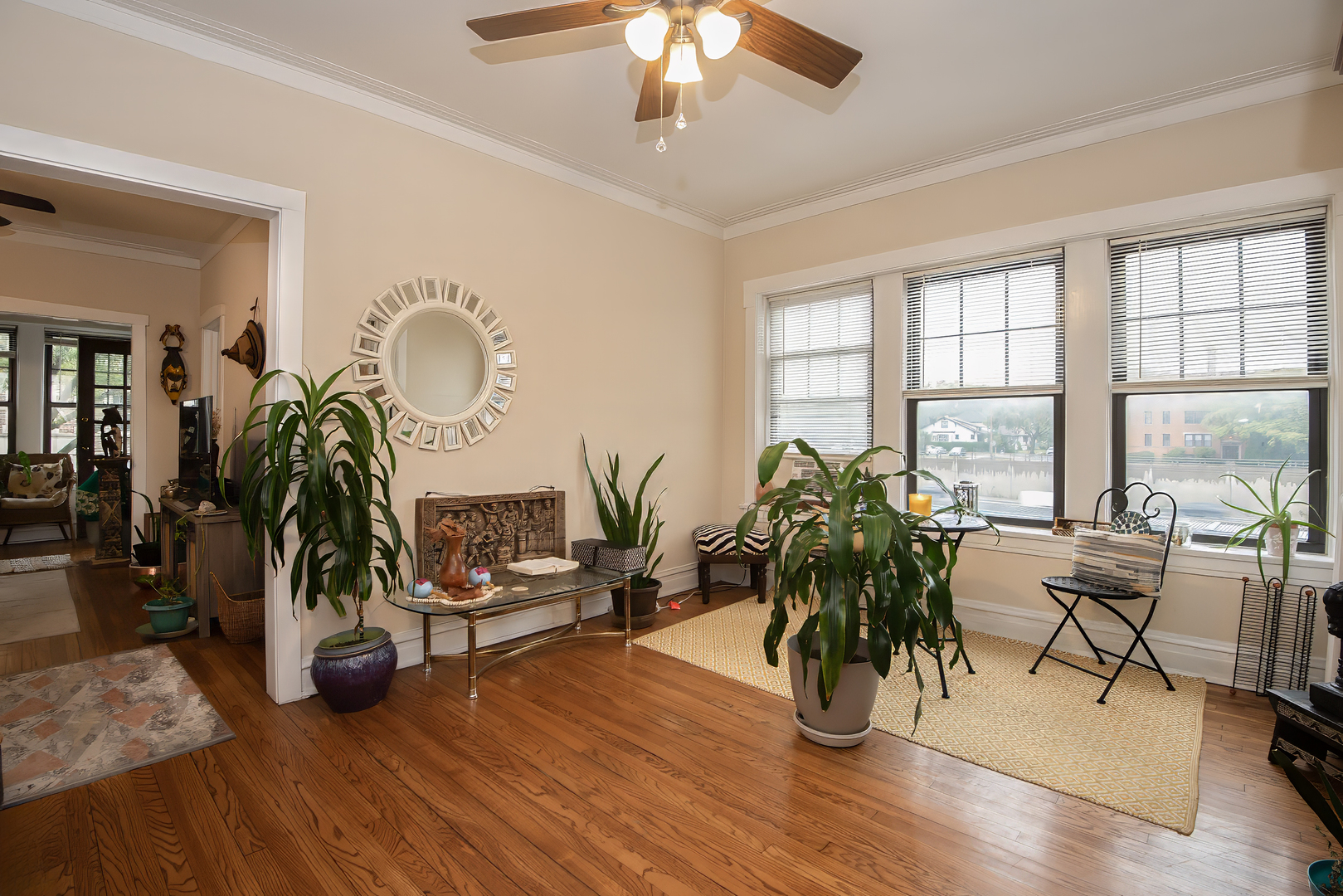 920 Wesley Avenue, Unit 1 Oak Park, IL 60304 - Photo 12 of 21 a living room with furniture and wooden floor