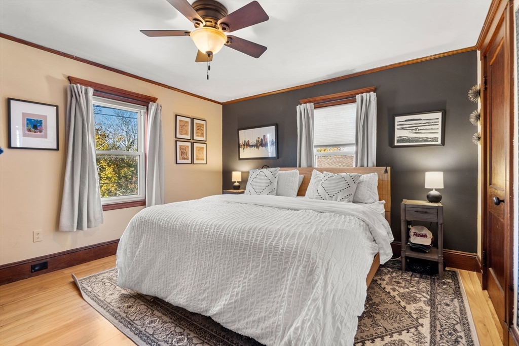 11 Pickman Road Salem, MA 01970 - Photo 20 of 40 a bedroom with a bed and wooden floor