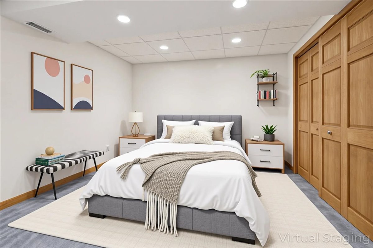 818 Wescott Road Bolingbrook, IL 60440 - Photo 28 of 33 a bedroom with a bed and a night stand