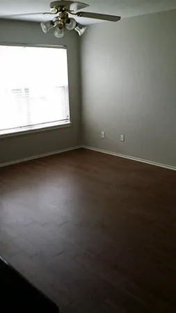 an empty room with a window